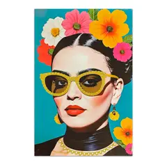 JUST HOME COLLECTION - Cuadro Decorativo Sin Marco Canva Mujer Aros 60x90 cm