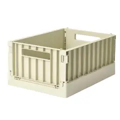 JUST HOME COLLECTION - Caja Polipropileno Organizadora Plegable Capacidad 5 litros Beige 29.5x21.2x11.8 cm