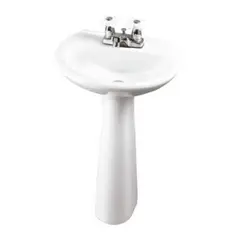 CORONA - Lavamanos Milano con Pedestal en Porcelana Blanco