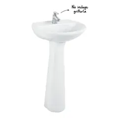 CORONA - Lavamanos con Pedestal Milano Blanco