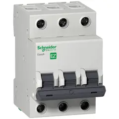 SCHNEIDER ELECTRIC - Mini Breaker Easy9, 3 Polos, 20 A, 10 Ka, 230-400 V Ac, Curva C, Riel Din