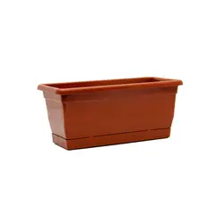 RIPCOL - Jardinera plástica terracota 41 x 18,5 x 19 cm